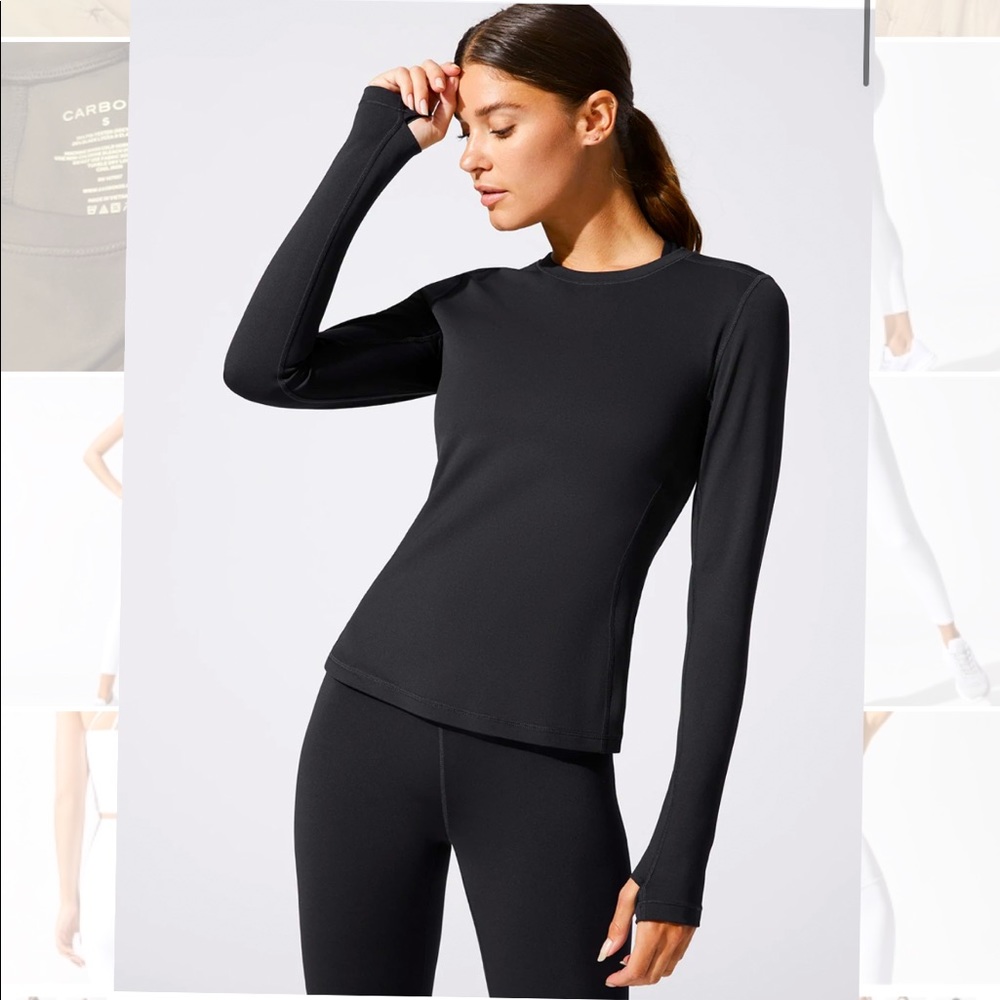 Carbon 38 Long Sleeve Exercise Top in Diamond Compression